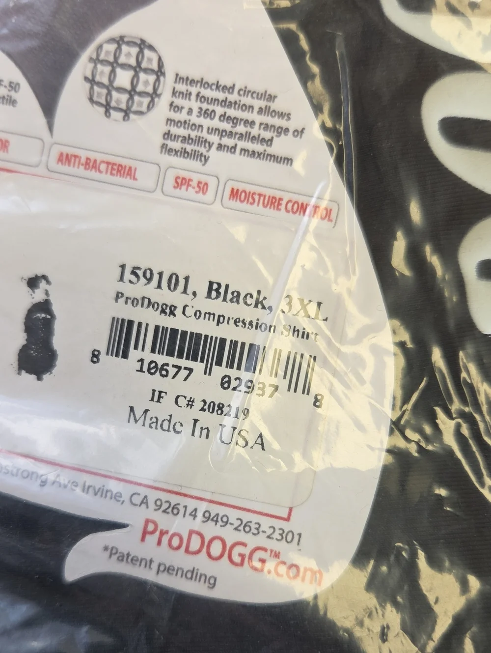 PRO DOGG COMPRESSION DOG ANXIETY SHIRT SZ 3XL